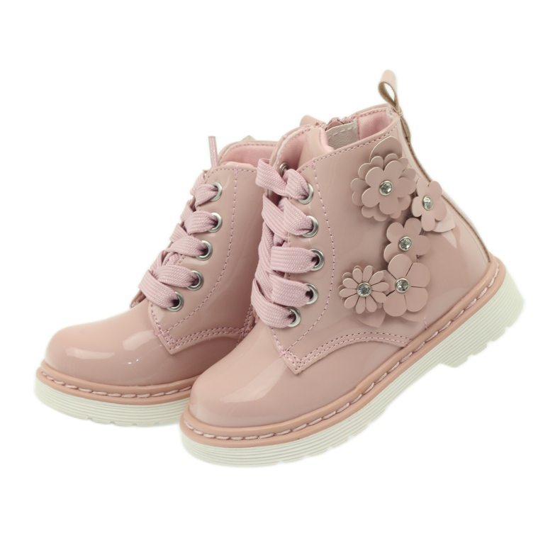 American Club Stivaletti americani stivaletti scarpe per bambini 1424 rosa 4