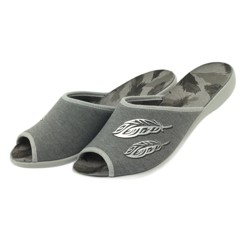 Pantofole per scarpe da donna Befado 254D096 pantofole grigio 4