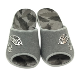 Pantofole per scarpe da donna Befado 254D096 pantofole grigio 3