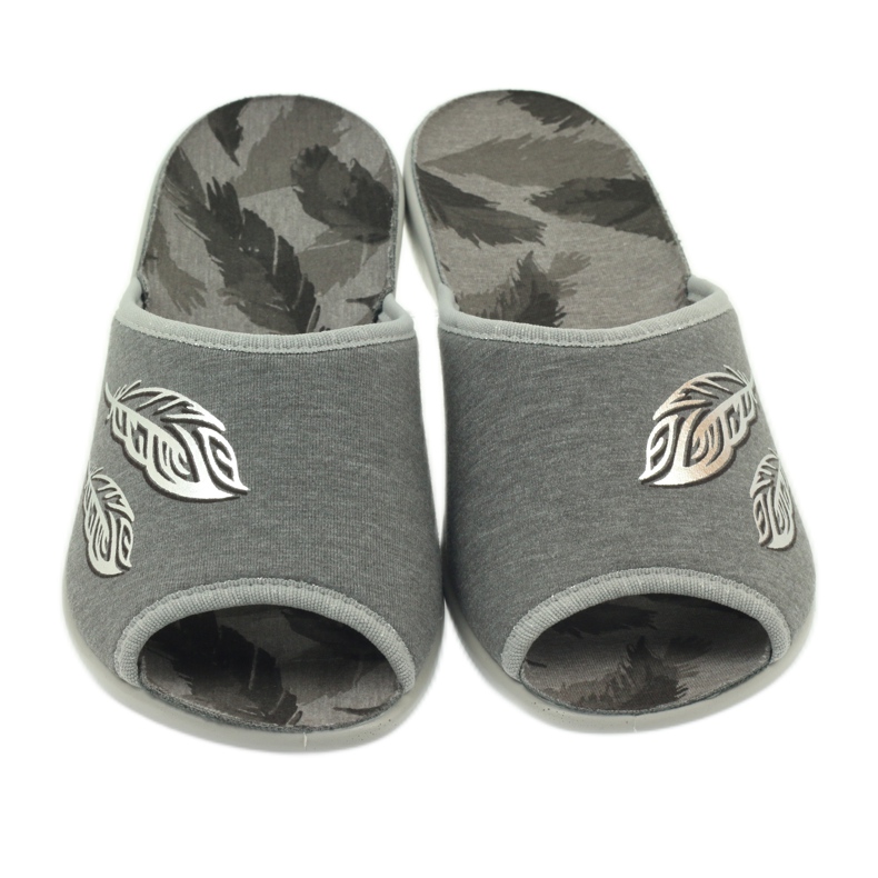 Pantofole per scarpe da donna Befado 254D096 pantofole grigio 3