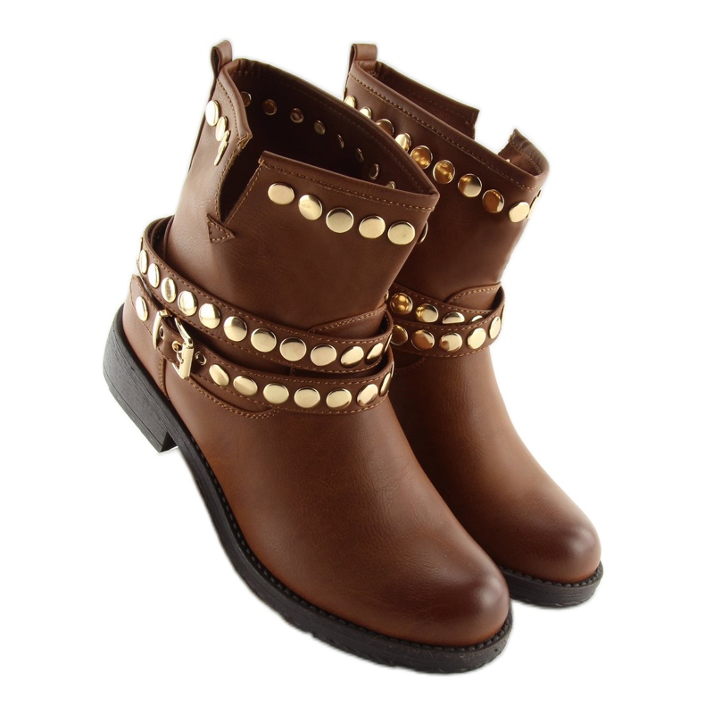 Stivali militari marroni A89811 Camel marrone 2