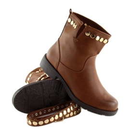 Stivali militari marroni A89811 Camel marrone 1