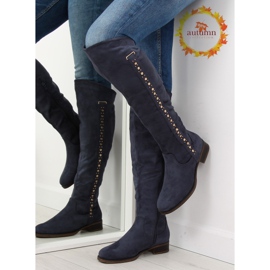 Stivali sopra il ginocchio, blu navy 990-PG blue 1