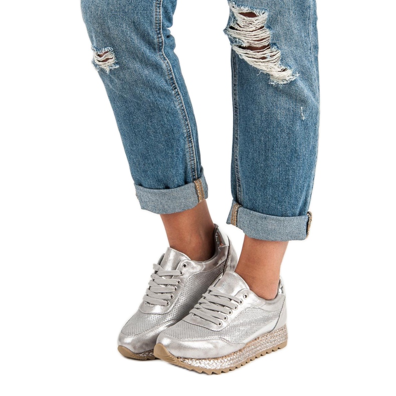 Bestelle Espadrillas con sneakers allacciate grigio 1