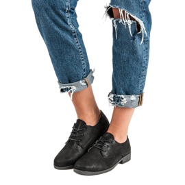 Scarpe comode allacciate nero 1