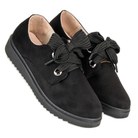 Sneakers stringate in camoscio nero 2