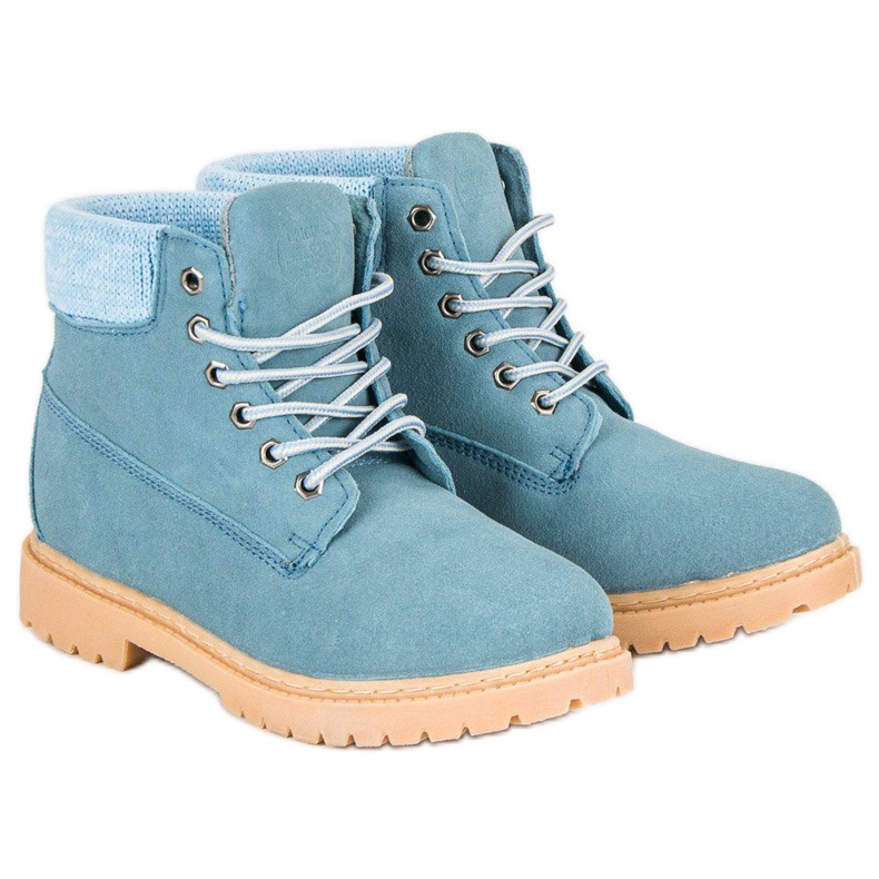 Original Walkman Shoes Stivali di pelle blu 1