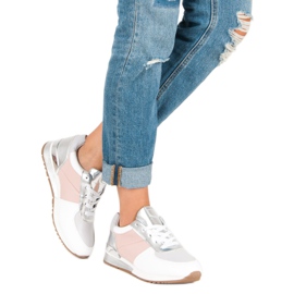 Betler Scarpe sportive pastello bianco grigio rosa 2