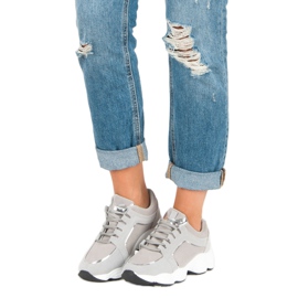 Vices Vizi per scarpe sportive in camoscio grigio 1