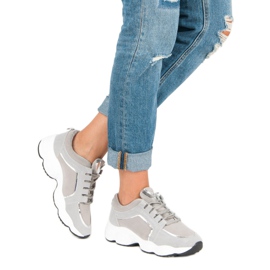 Vices Vizi per scarpe sportive in camoscio grigio 2
