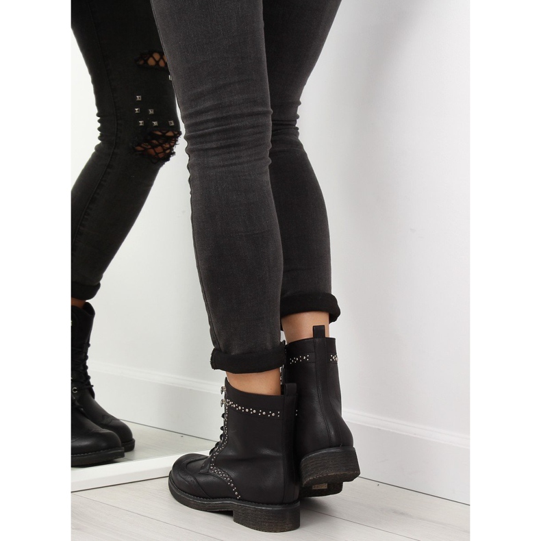 Operai neri con borchie 432-PA Black nero 2