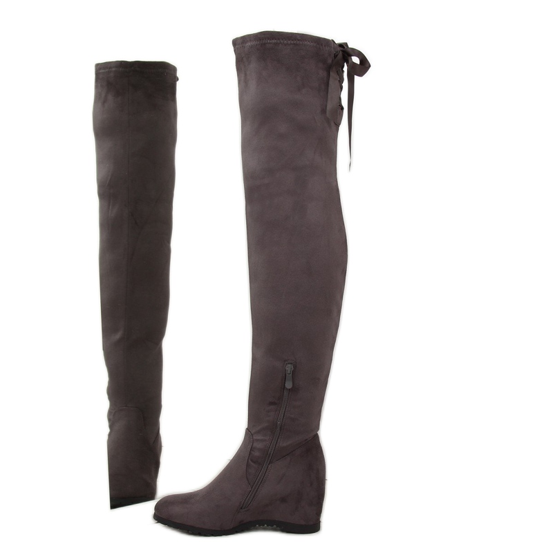 Grigio Sovrastivali zeppa 168-139 Grigio 1