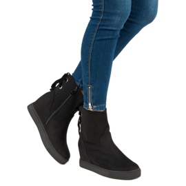 Bestelle Stivali con zeppa bordeaux nero 2