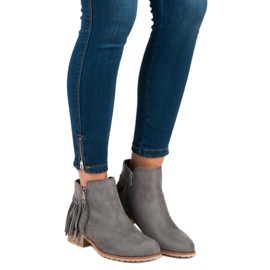 Kayla Stivali boho in pelle scamosciata grigio 1