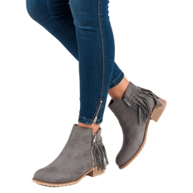 Kayla Stivali boho in pelle scamosciata grigio 2
