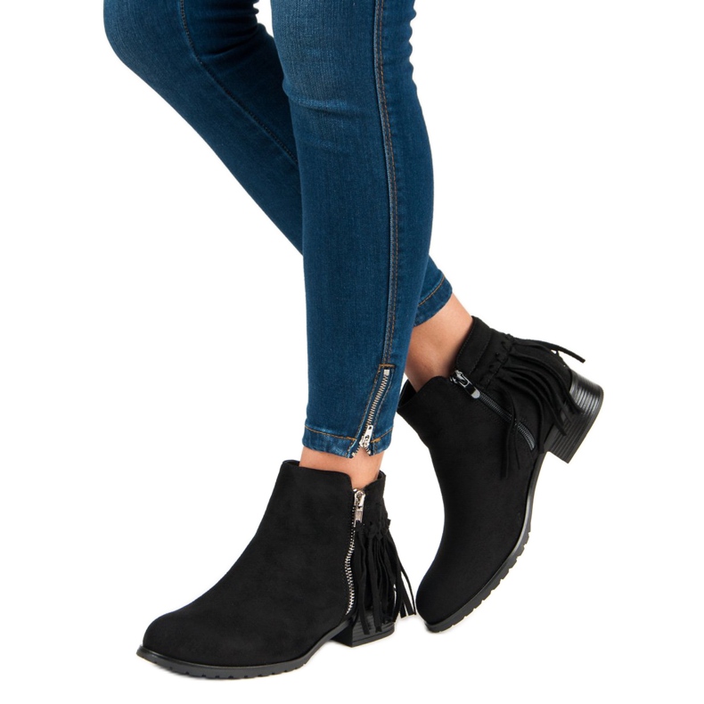 Kayla Stivali boho in pelle scamosciata nero 2