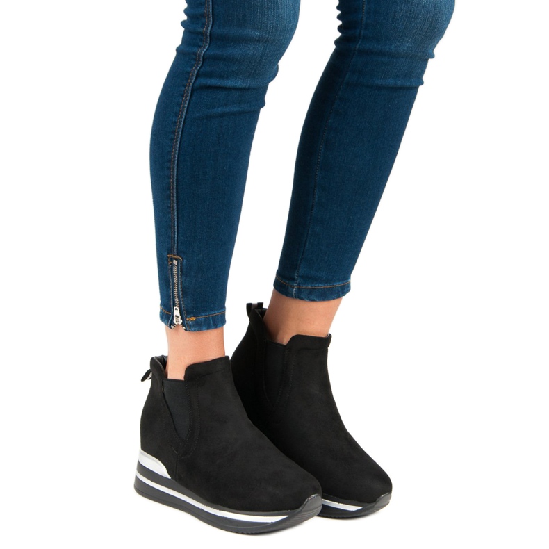 Bestelle Stivali Jodhpur sulla piattaforma nero 1