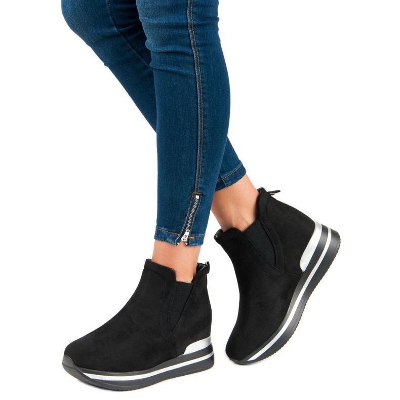 Bestelle Stivali Jodhpur sulla piattaforma nero 2
