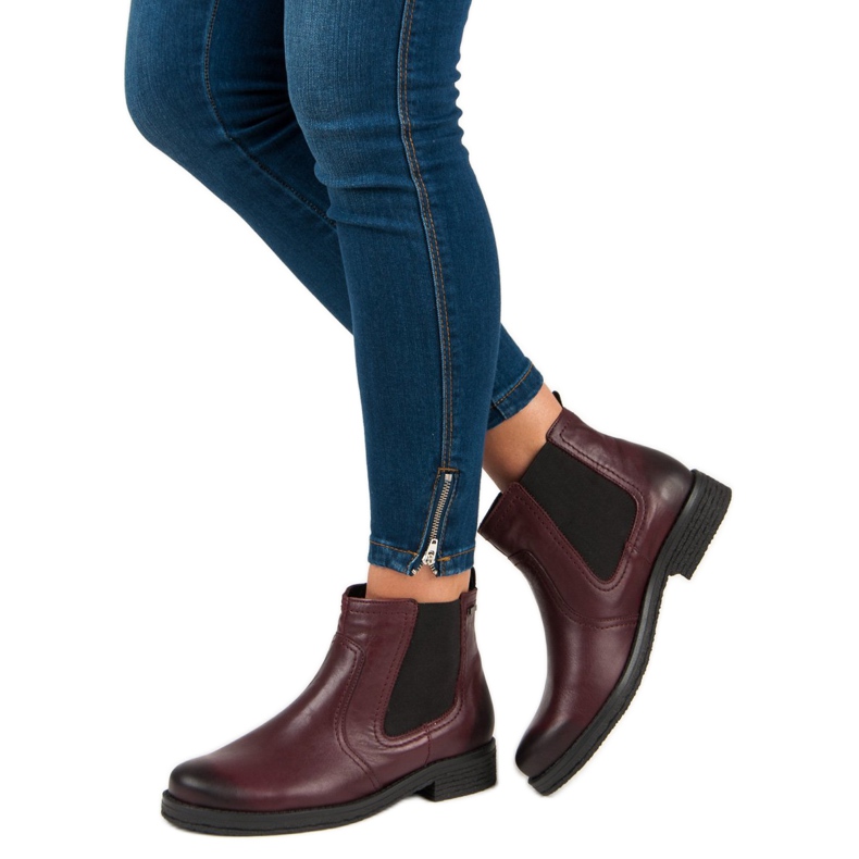 VINCEZA stivaletti Chelsea bordeaux rosso 2