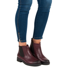 VINCEZA stivaletti Chelsea bordeaux rosso 1