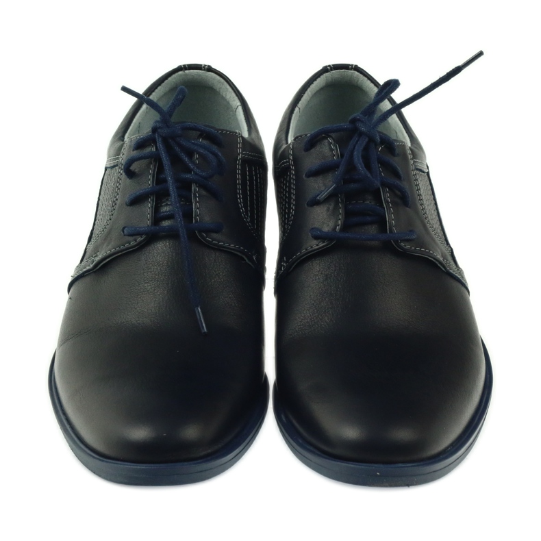 Riko Scarpe in pelle blu navy maschile 819 3