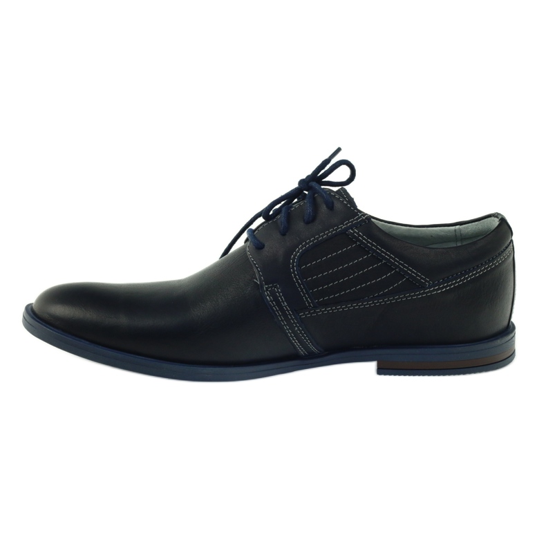 Riko Scarpe in pelle blu navy maschile 819 2