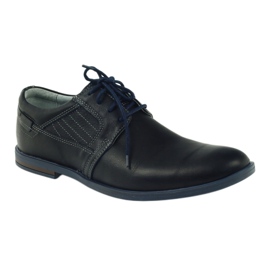 Riko Scarpe in pelle blu navy maschile 819 1