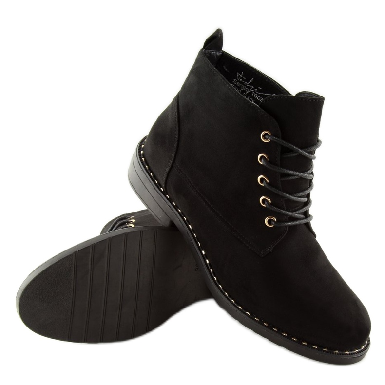 Scarpe stringate nere T210 Nero 1