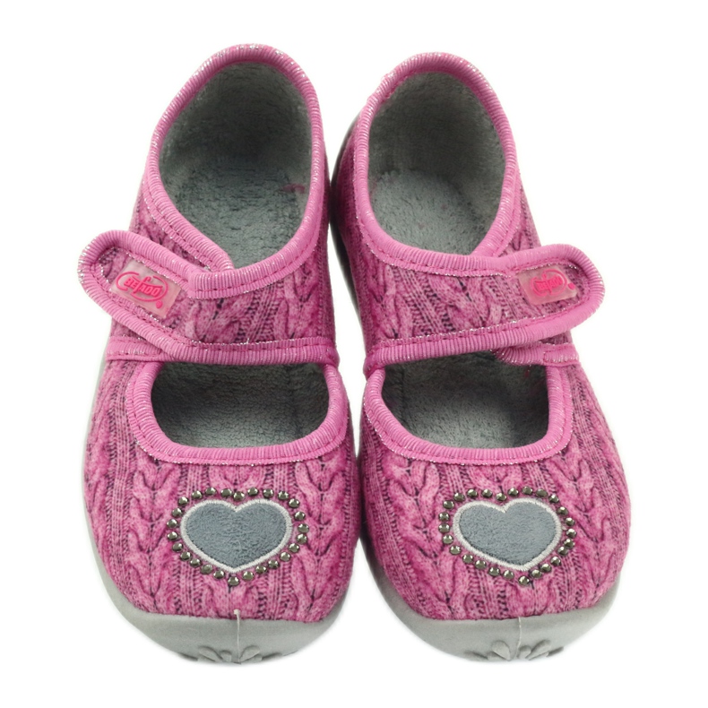 Befado scarpe per bambini ballerine pantofole 945x325 grigio rosa 3