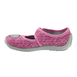 Befado scarpe per bambini ballerine pantofole 945x325 grigio rosa 2