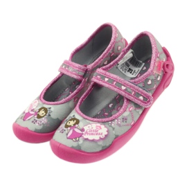 Pantofole velcro Befado 114x305 grigio rosa 4