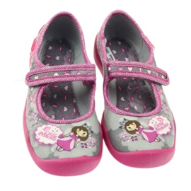 Pantofole velcro Befado 114x305 grigio rosa 3