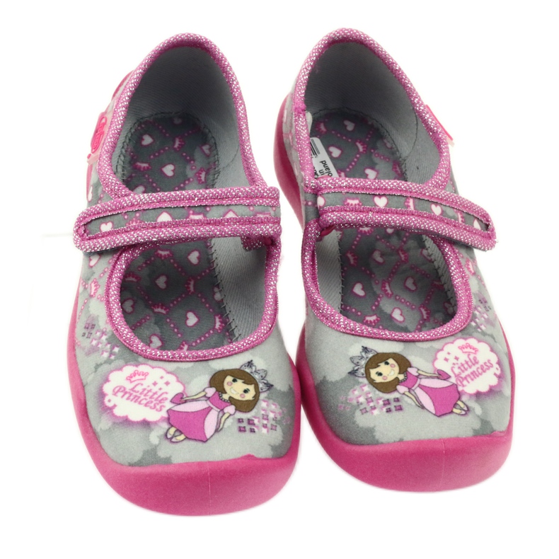 Pantofole velcro Befado 114x305 grigio rosa 3