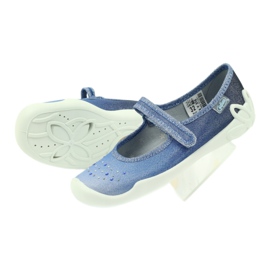 Pantofole bimba paillettes Befado 114y316 blu grigio blu navy 5