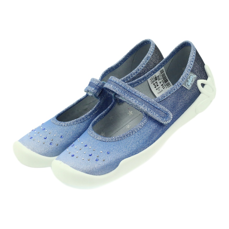 Pantofole bimba paillettes Befado 114y316 blu grigio blu navy 4