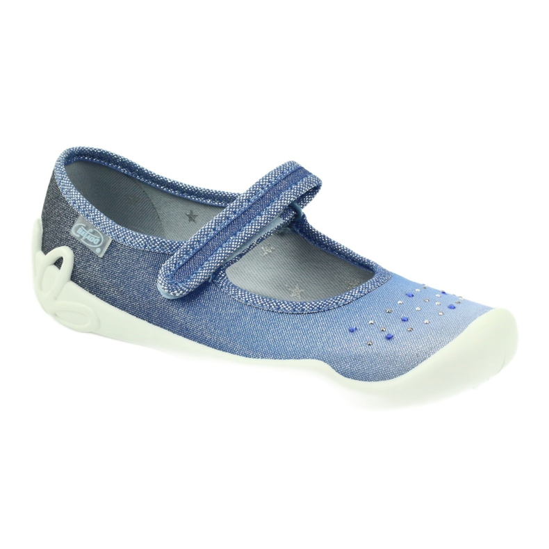 Pantofole bimba paillettes Befado 114y316 blu grigio blu navy 2