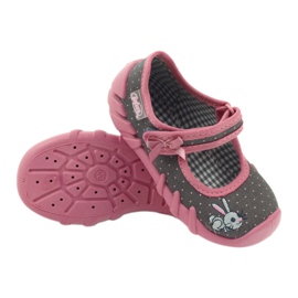 Pantofole coniglio Befado 109p168 grigie rosa grigio 3