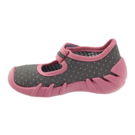 Pantofole coniglio Befado 109p168 grigie rosa grigio 2