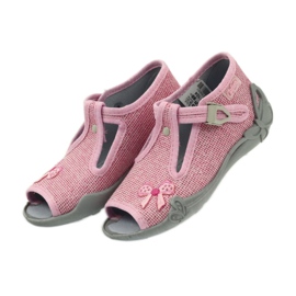 Pantofole fiocco Befado 213P104 rosa 4
