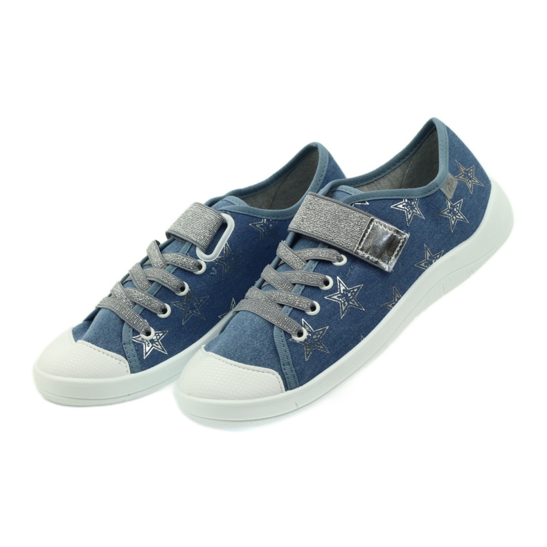 Scarpe da bambino Befado sneakers pantofole 251Q094 blu grigio 5