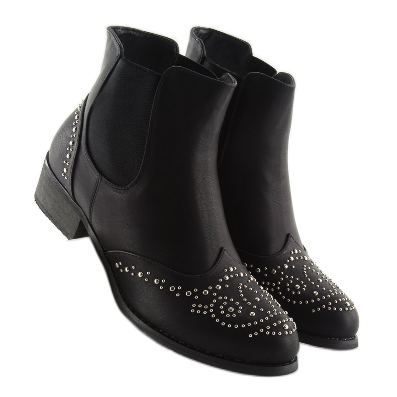 Stivaletti Chelsea neri con borchie black ka16-160sl Black nero 1
