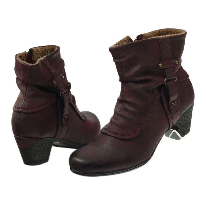 Stivali bordeaux super comodi Aloeloe multicolore rosso 5