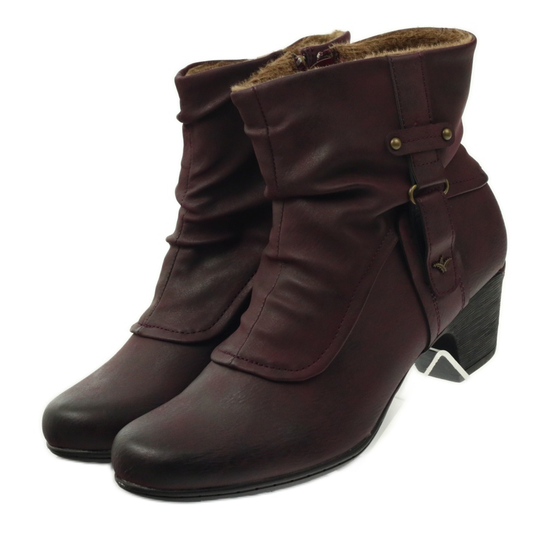 Stivali bordeaux super comodi Aloeloe multicolore rosso 4