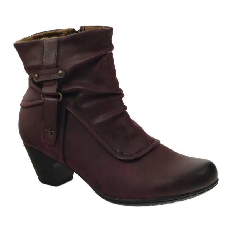 Stivali bordeaux super comodi Aloeloe multicolore rosso 1