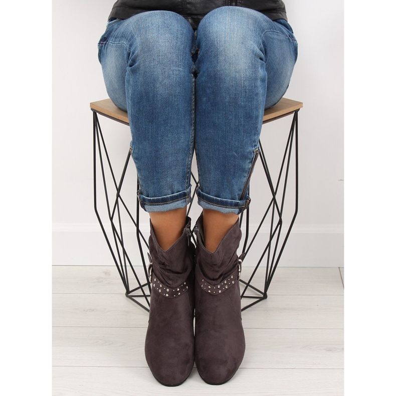 Cintura fusciacca con borchie grigie PE103 Grey grigio 1