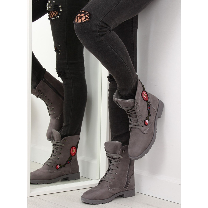 Operai con ricamo grigio AB-9 Grigio 1