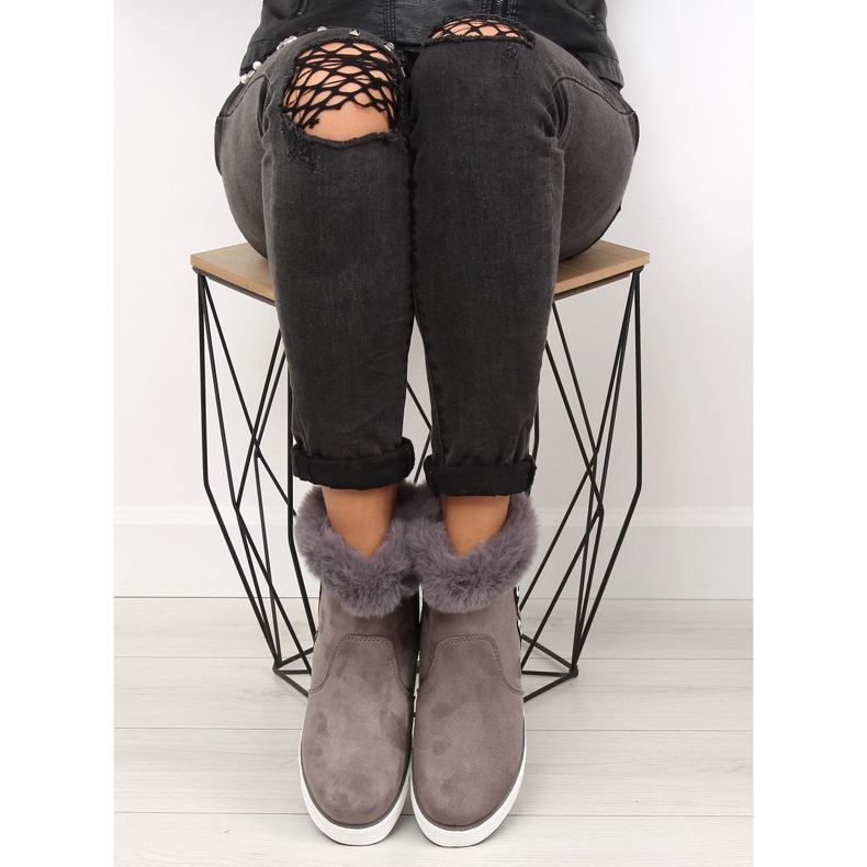 Sneakers grigie alla caviglia NB252P grigio 1