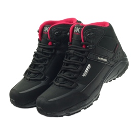 DK 1751 scarpe da trekking softshell nere nero rosso 4