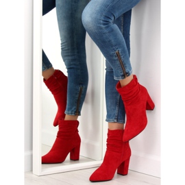 Rosso Stivali con tacco largo NC781 Rosso 1