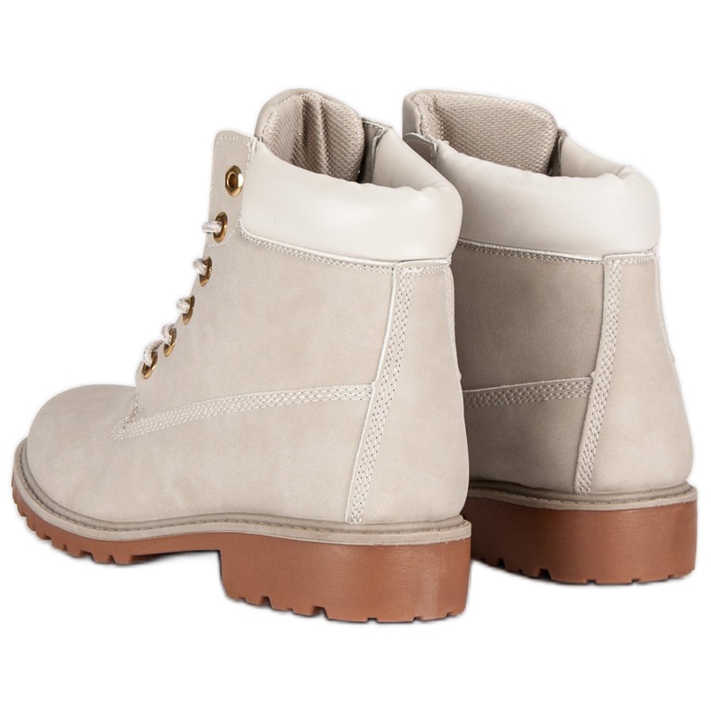 Scarponi da trekking beige da donna 2
